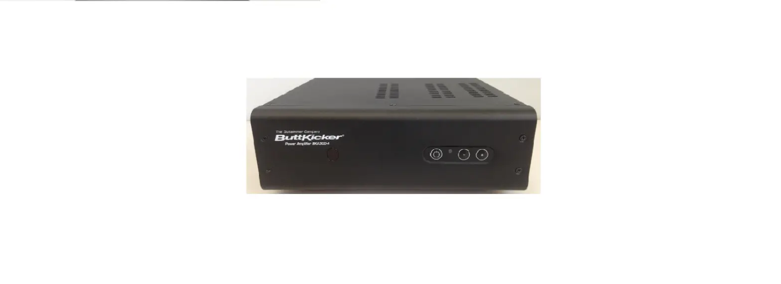 Buttkicker Bka300-p Power Amplifier Instruction Manual Buttkicker Bka300-p Power Amplifier Instruction Manual