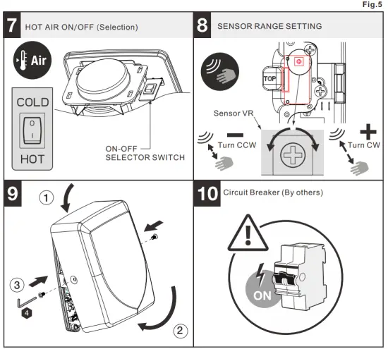 ASI 0192 1 93 4 Inch  102  Turbo Swift ADA Compliant Hand Dryer - fig4