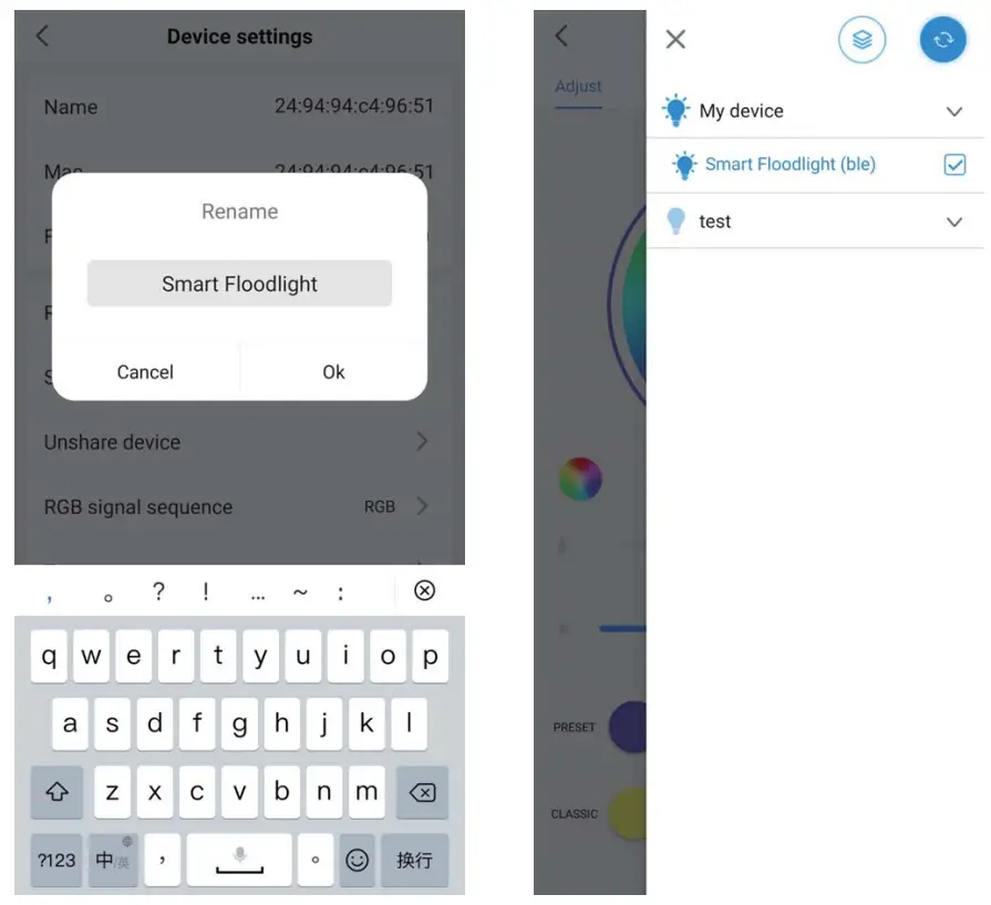 Ustellar UT88873 Smart LED Flood Light - Rename