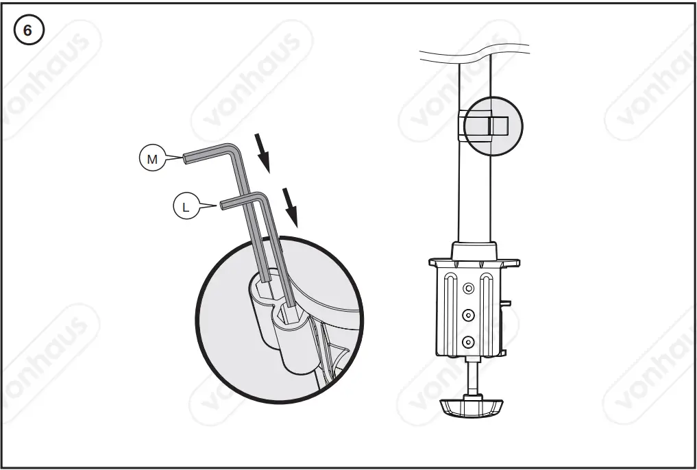 VonHaus 3005084 Triple Arm Monitor Desk Mount - fig 2