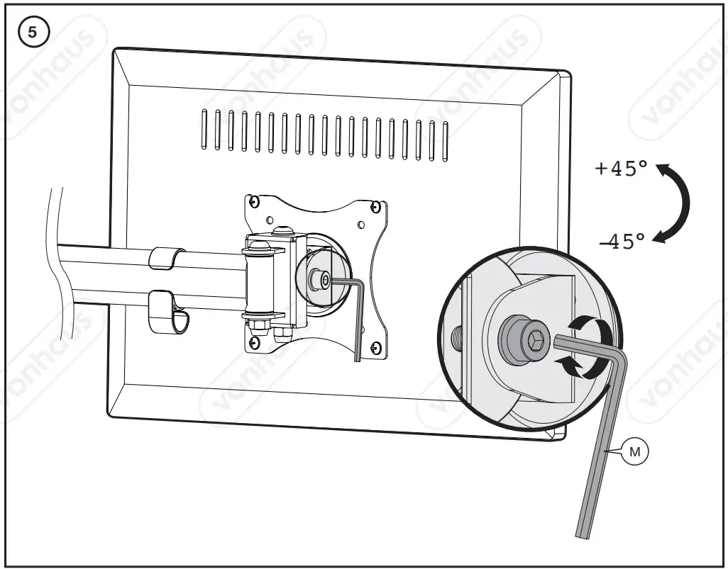 VonHaus 3005084 Triple Arm Monitor Desk Mount - fig 3