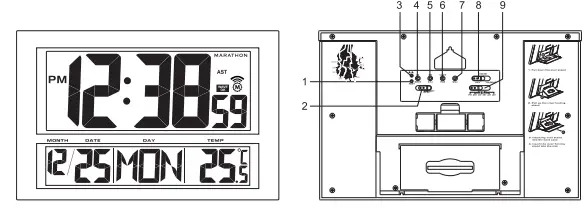 MARATHON CL030025 Jumbo LCD Wall Clock-fig3