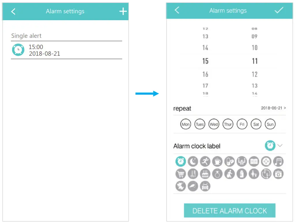 AKASO H Band 2 Fitness Tracker - Alarm Clock and Events Reminder