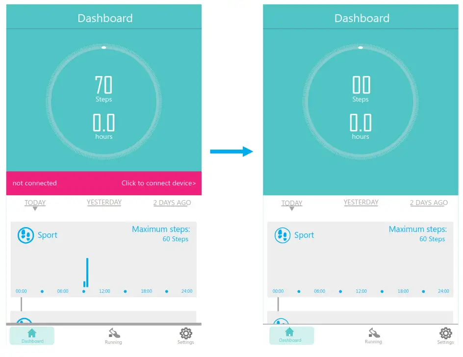 AKASO H Band 2 Fitness Tracker - CONNECTING DEVICE