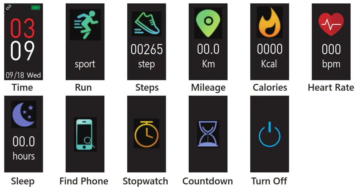 AKASO H Band 2 Fitness Tracker --- FITNESS TRACKER FUNCTION INTRODUCTION