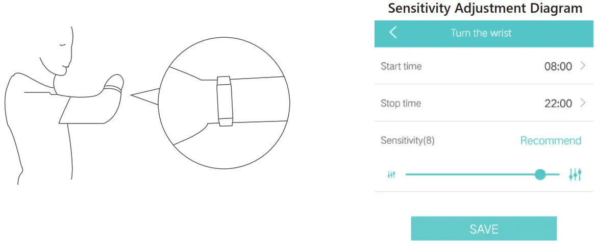 AKASO H Band 2 Fitness Tracker - Function Settings Interface-