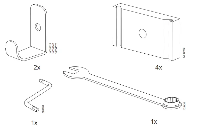 IKEA TOMMARYD Underframe Anthracite 127x67x102cm 1