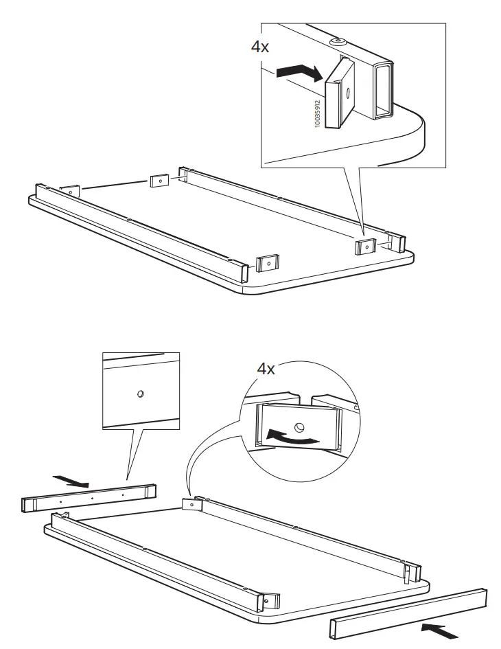 IKEA TOMMARYD Underframe Anthracite 127x67x102cm 5