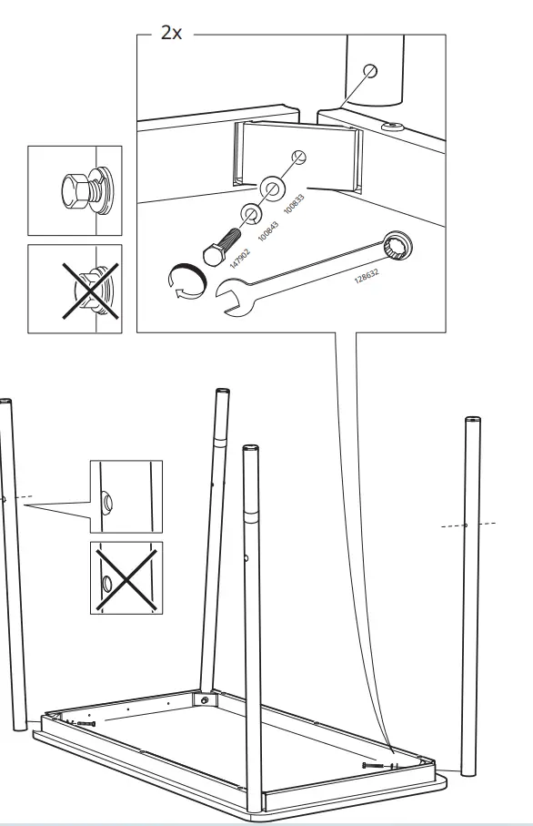 IKEA TOMMARYD Underframe Anthracite 127x67x102cm 7