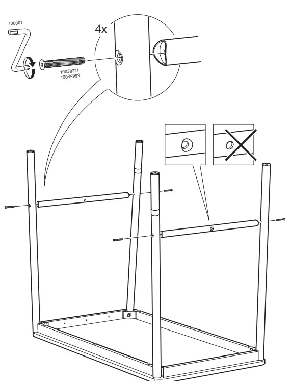 IKEA TOMMARYD Underframe Anthracite 127x67x102cm 8