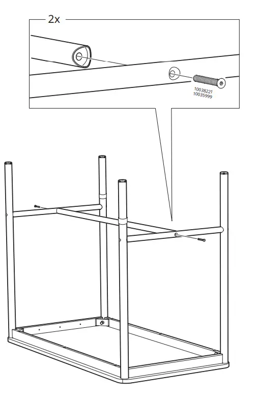 IKEA TOMMARYD Underframe Anthracite 127x67x102cm 9