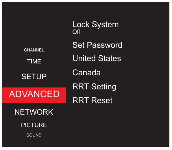 Shenzhen Qiyue Optronics D70S218 U A I 70 Inch Smart LED TV - Advanced Menu