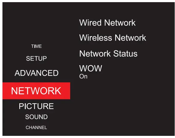 Shenzhen Qiyue Optronics D70S218 U A I 70 Inch Smart LED TV - Network Menu