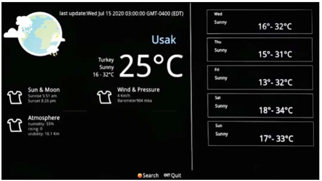 Shenzhen Qiyue Optronics D70S218 U A I 70 Inch Smart LED TV - wather