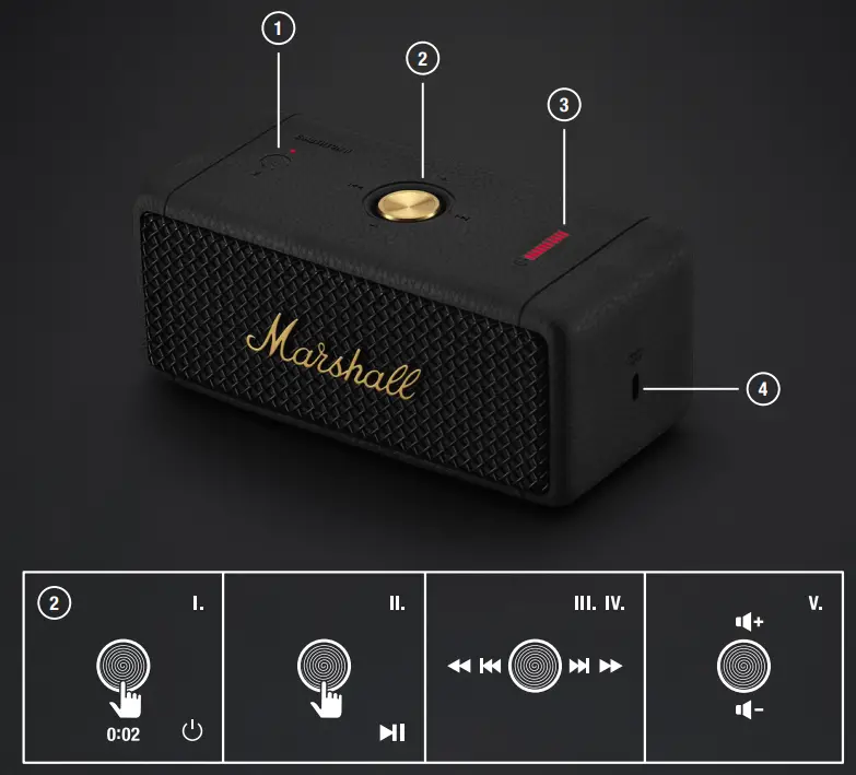 Marshall EMBERTON II Portable Loudspeaker - figure 1