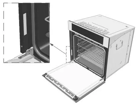FULGOR F7SP24S1 24 MULTIFUNCTION SELF-CLEANING OVEN Instruction Manual - LOCATION OF RATING PLATE
