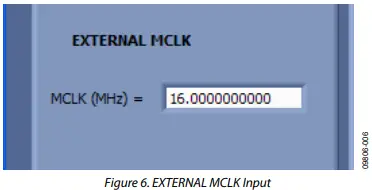 EXTERNAL MCLK Input