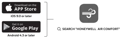 Download the Honeywell Air Comfort App