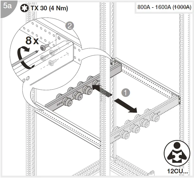 hager UZ12LA1 Support Rail 12