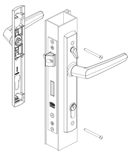 LOCKWOOD Induro Mortice Lock Palladium Xtra Furniture - Fixing furniture