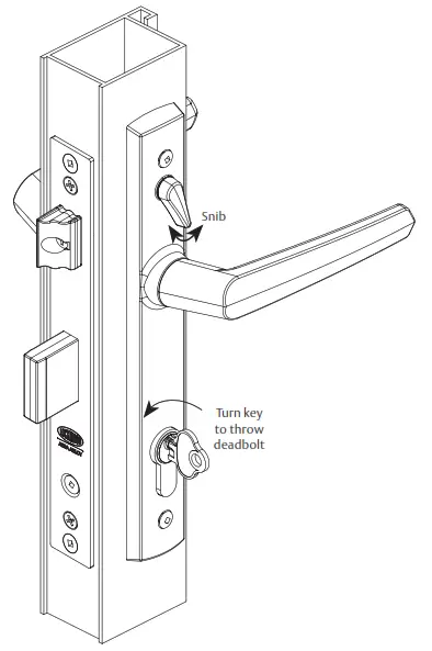 LOCKWOOD Induro Mortice Lock Palladium Xtra Furniture - Icon