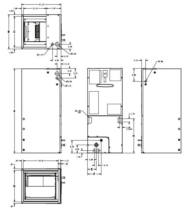 AMERISTAR A4AH4P24A1B60C 2.0 Ton Convertible Air - fig