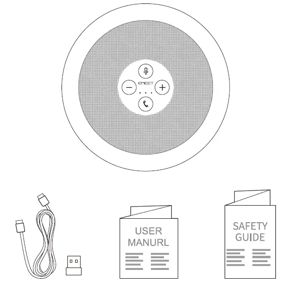 EMEET OfficeCore M1A Portable USB Speakerphone fig 1