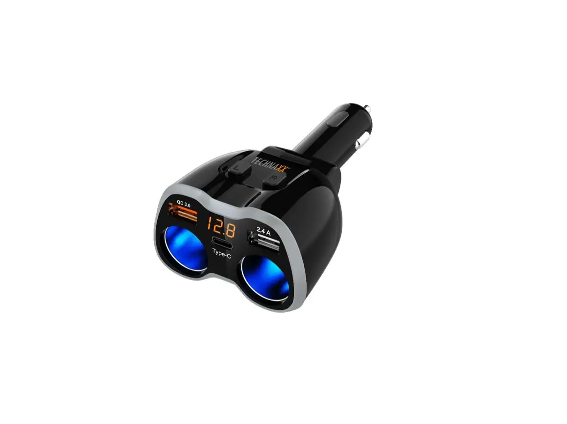 Technaxx Tx-163 2-way 12v-24v Splitter Tx-163 With 2x Usb Usb-c And Smart Charging User Manual