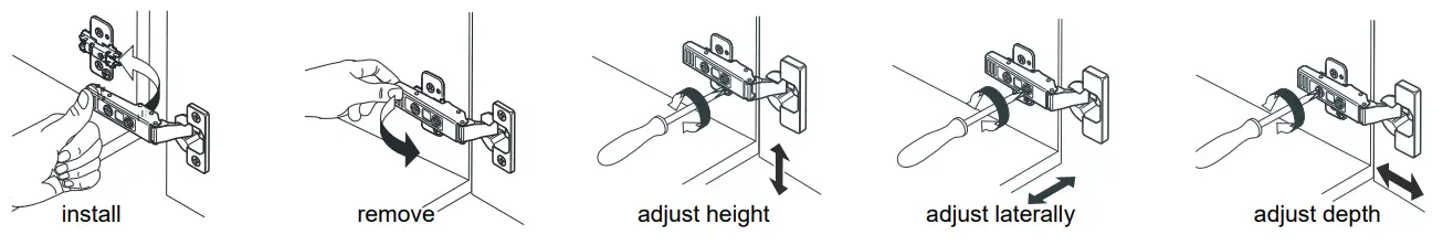 WYNDHAM COLLECTION WC 1111 60 SGL D x 35 in H Single Bath Vanity in Dark Gray - HOW TO ADJUST HINGES