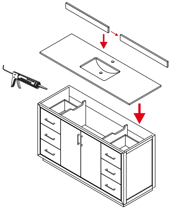WYNDHAM COLLECTION WC 1111 60 SGL D x 35 in H Single Bath Vanity in Dark Gray - INSTALLATION INSTRUCTIONS 1