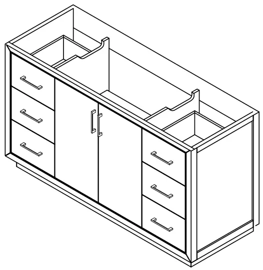 WYNDHAM COLLECTION WC 1111 60 SGL D x 35 in H Single Bath Vanity in Dark Gray - PACKING LIST 1