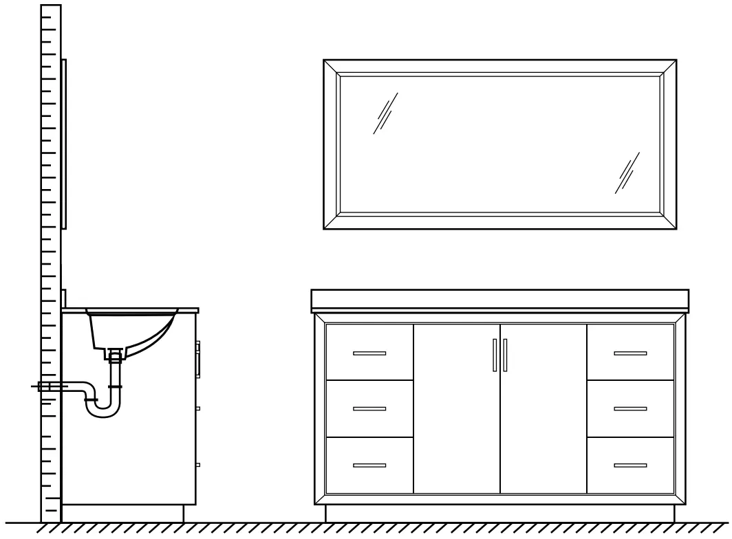 WYNDHAM COLLECTION WC 1111 60 SGL D x 35 in H Single Bath Vanity in Dark Gray
