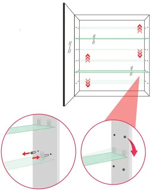 HOMEDEPOT SXBRE3010 Rectangle Silver Aluminum Surface Mount Medicine Cabinet with Mirror-fig10