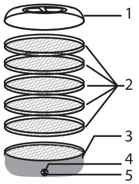 esperanza EKD001 Champignons Food Dehydrator - Fig 1