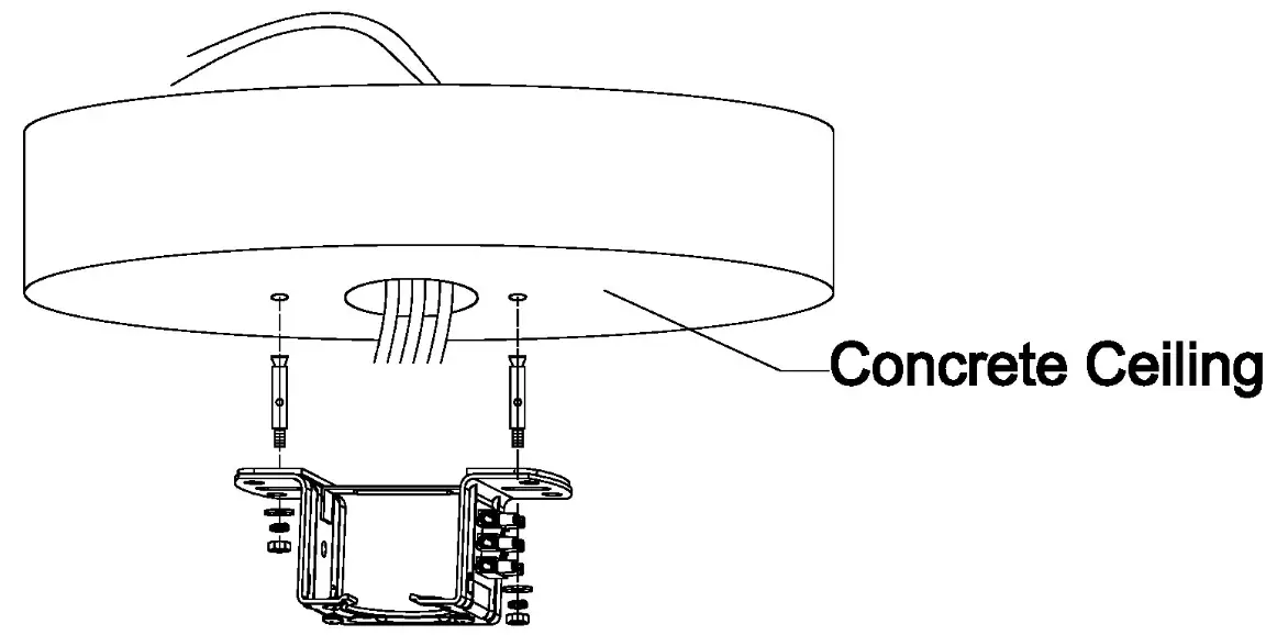 THE HOME DEPOT GZHSKN0721005 52 Inch Integrated LED Indoor Outdoor Black Ceiling Fan Hanger Bracket1