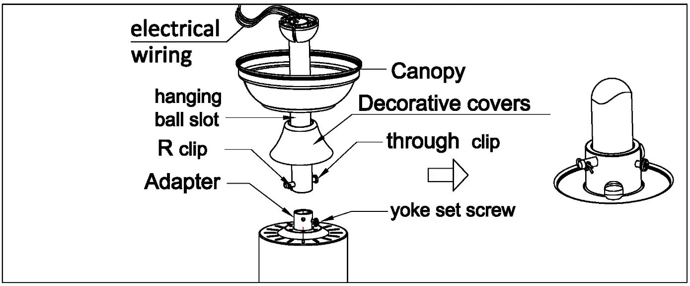 THE HOME DEPOT GZHSKN0721005 52 Inch Integrated LED Indoor Outdoor Black Ceiling Fan Hanging the Fan