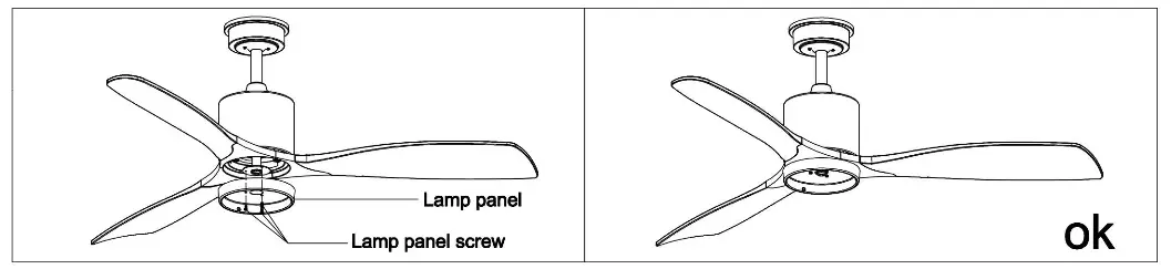 THE HOME DEPOT GZHSKN0721005 52 Inch Integrated LED Indoor Outdoor Black Ceiling Fan LED Pan Assembly