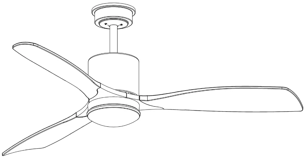 THE HOME DEPOT GZHSKN0721005 52 Inch Integrated LED Indoor Outdoor Black Ceiling Fan