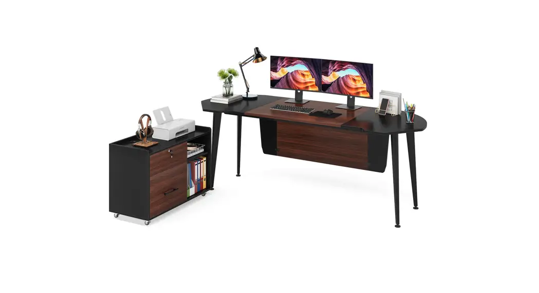 Tribesigns Hoga-xk00118-a Executive Computer Desk With Mobile File Cabinet Instruction Manual Tribesigns Hoga-xk00118-a Executive Computer Desk With Mobile File Cabinet Instruction Manual