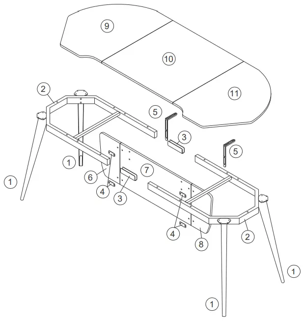 Tribesigns HOGA XK00118 A Executive Computer Desk with Mobile File Cabinet - fig 1