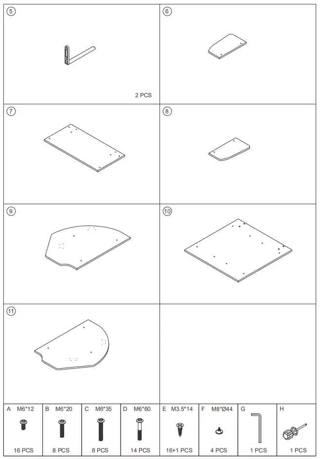 Tribesigns HOGA XK00118 A Executive Computer Desk with Mobile File Cabinet - fig 3