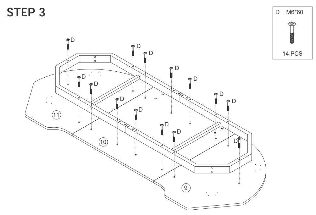 Tribesigns HOGA XK00118 A Executive Computer Desk with Mobile File Cabinet - fig 6