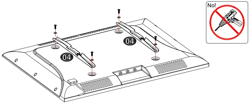 Attach Brackets to TV