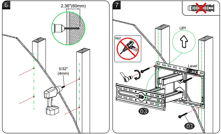 Wood Stud Installation