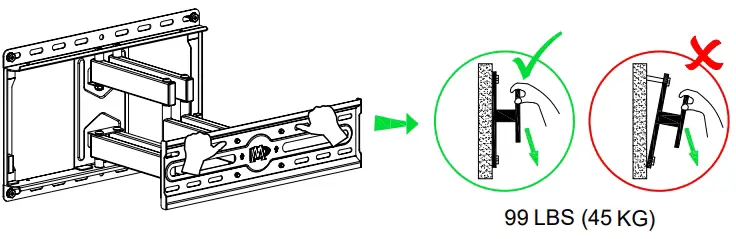 Hang and Secure TV to Wall Plate