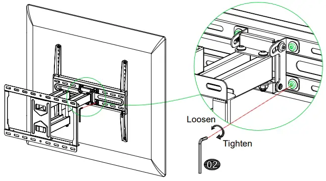 4-1 TV leveling adjustment