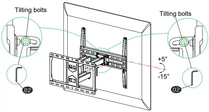 Tilting angle adjustment