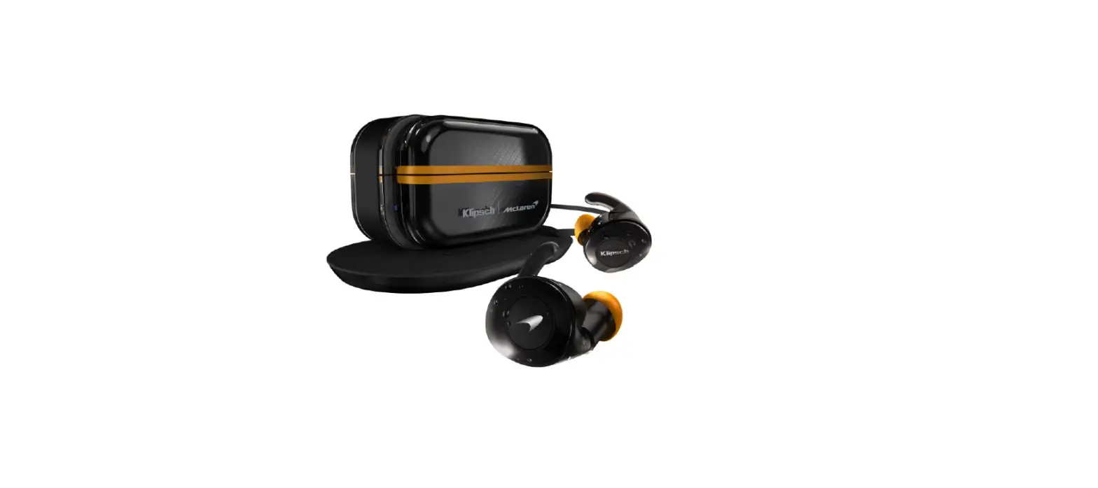 Klipsch 23477 Introduces Mclaren Racing-inspired True Wireless Sport Earphones Instruction Manual Klipsch 23477 Introduces Mclaren Racing-inspired True Wireless Sport Earphones Instruction Manual