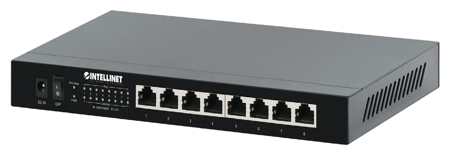 INTELLINET 561938 8-Port 2.5G Ethernet PoE Switch