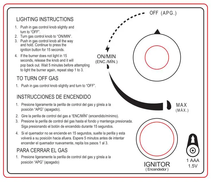 PHI VILLA E02GS017 Round Propane Fire Pit - Figure 6
